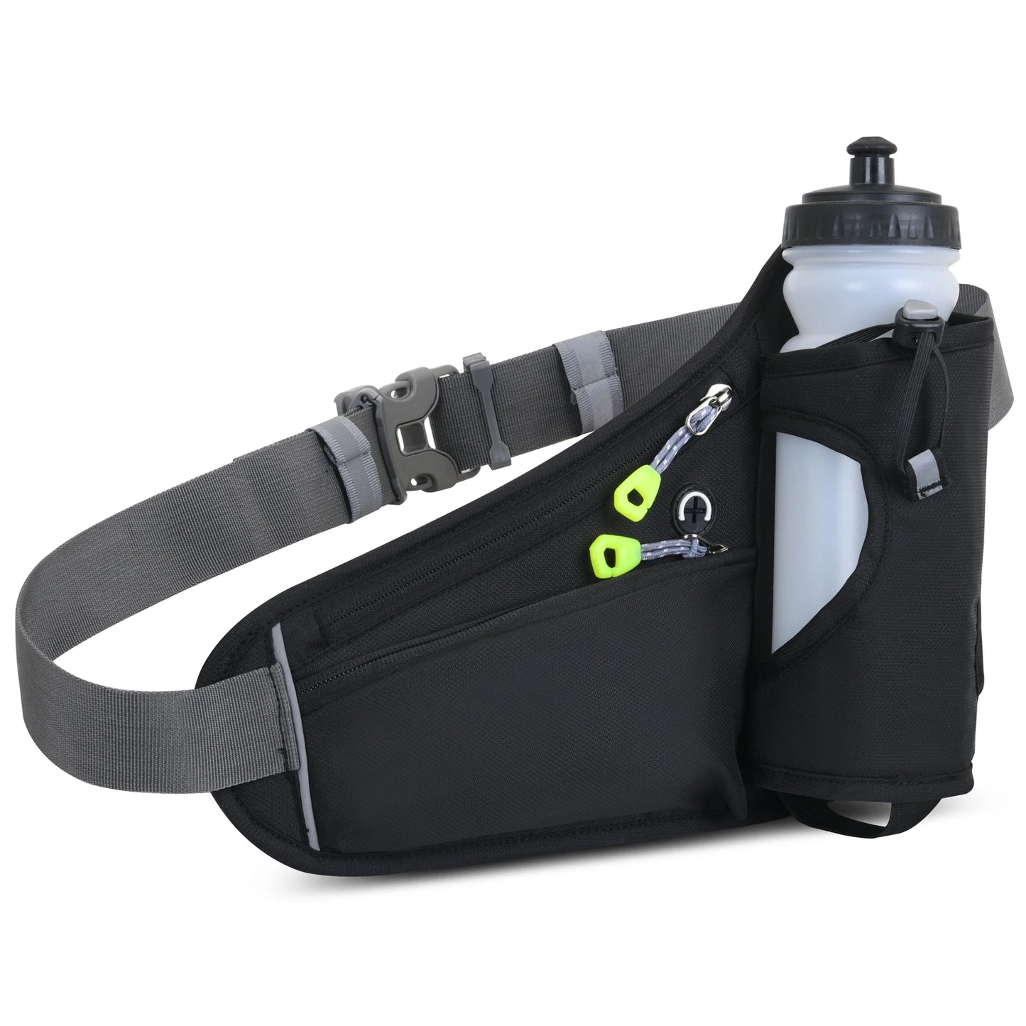 Sports Hydration Belt Bag Running Belt Waist Pack Bum Bag with Water Bottle Holder for Men Women Running Cycle Hiking Walking