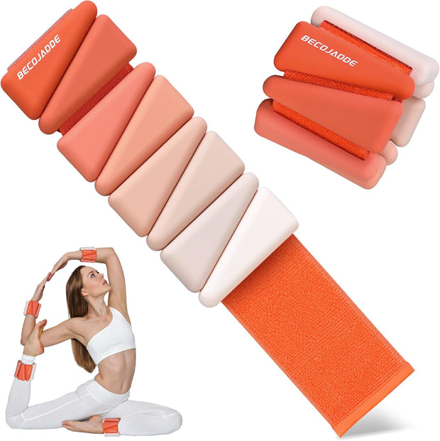 Wrist Weights for Women At Home Ankle Weights Set of 2 (1 lb /2 Lbs Each) Adjustable Weighted Wristbands Arm Leg Weights for Women Men Suitable for Walking Swimming Running Pilates Yoga Gym