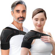 Shoulder Brace - Support & Injury Prevention Brace- Joint Pain Releaser- Shoulder Compression Wrap Strap - Adjustable Injury Accessories for Shoulders - Premium Quality Strap by FIGHTECH (Pink, L-XL)