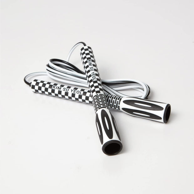 Skipping Jump Rope for Fitness Workout - Light Weight, Adjustable, Tangle Free, Excellent line control for Cardio Boxing, CrossFit, Training Exercise All Ages and Gender ( Special Luxury, KA-220, Made in Korea)