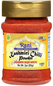 Rani Kashmiri Chilli Powder (Deggi Mirch, Low Heat) Ground Indian Spice 16oz (1lb) 454g PET Jar ~ All Natural | Salt-Free | Vegan | Kosher | Gluten Friendly