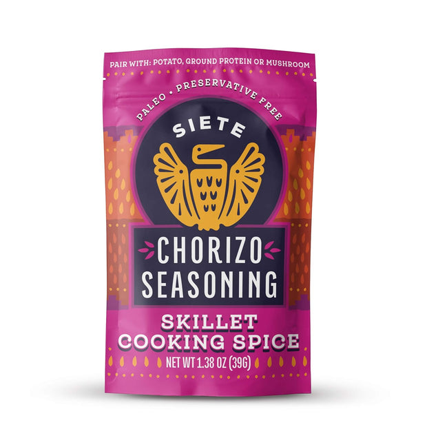Siete Mild Taco Seasoning Mix | Gluten Free | Vegan | Paleo | Preservative Free | Whole 30 Approved (1 Packet)