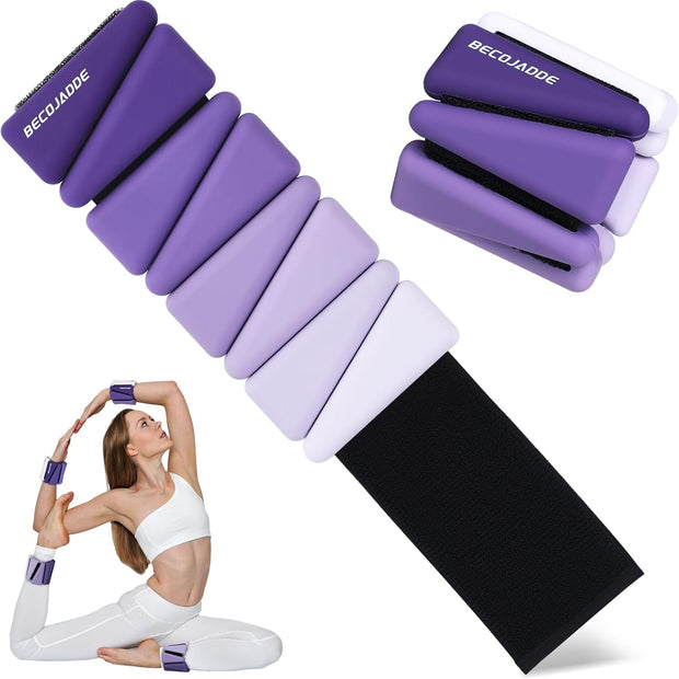 Wrist Weights for Women At Home Ankle Weights Set of 2 (1 lb /2 Lbs Each) Adjustable Weighted Wristbands Arm Leg Weights for Women Men Suitable for Walking Swimming Running Pilates Yoga Gym