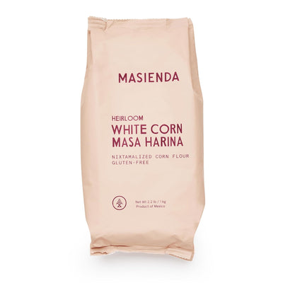 Masienda Heirloom White Corn Masa Harina/Flour. Nixtamalized Corn Flour Perfect for Corn Tortillas, Tamales, Tostadas, Pupusas, Arepas and More. Gluten-Free, Non-GMO, Preservative-Free. 2.2 Pounds.