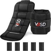 VBSD Adjustable Ankle Weights for Women Men, 1 Pair 2 4 5 6 8 10 lb Leg Weight Straps, Weighted Ankle Weights Set for Gym, Fitness, Yoga, Jogging, Walking, Aerobics, Physical Therapy