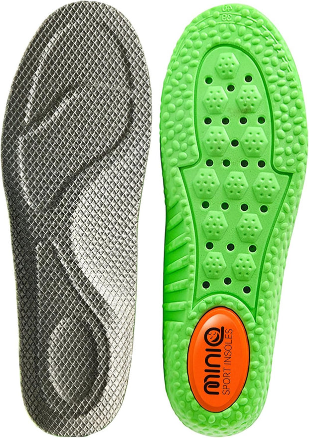 MINIQ Cloud Comfort Insoles for Men & Women - Ultra-Soft Shoe Soles with Memory Foam Cushioning, Arch Support Inserts with Gel Pad for Running, Walking & Boot Shoes