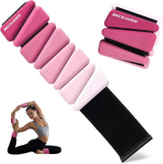 Wrist Weights for Women At Home Ankle Weights Set of 2 (1 lb /2 Lbs Each) Adjustable Weighted Wristbands Arm Leg Weights for Women Men Suitable for Walking Swimming Running Pilates Yoga Gym