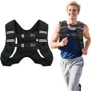 Weighted Vest for Woman Men,6lb/8lb/12lb/16lb/20Lb/25lb Weight Vest with Reflective Stripe Adjustable Buckle Strap Back Pocket Workout Strength Training Walking Jogging Running