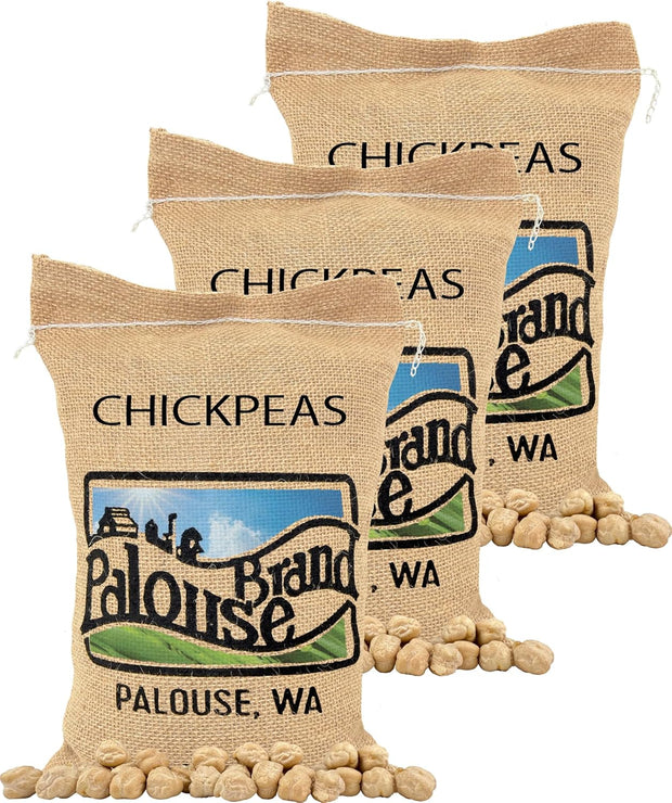 Palouse Brand Certified Glyphosate Residue Free Chickpeas | Garbanzo Beans | 5 lbs | Family Farmed in Washington State | Non-GMO Project Verified | Kosher Parve | USA Grown | Field Traced