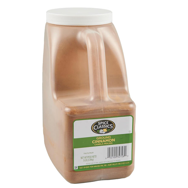 Spice Classics Ground Cinnamon, 18 oz - One 18 Ounce Container of Ground Cinnamon Powder, Perfect in Desserts, Hot Tea, Cider, Meat Rubs, and More