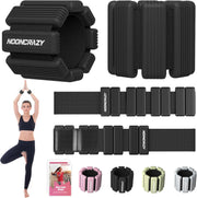 Pilates Wrist Ankle Weights for Women, Wearable Strong Arm & Leg Weights Set of 2(1 lb/2.2 lbs Each), Adjustable Ankle Weights for Walking, Yoga, Dance, Barre, Gym