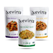 Kevin's Natural Foods Paleo Simmer Sauce Variety Pack - Stir-Fry Sauce, Gluten Free, No Preservatives, Non-GMO - 3 Pack (Teriyaki/Thai Coconut/Korean BBQ)