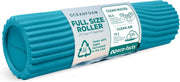 Oceanfoam Tidal Roller - Natural - Muscle Massage Foam Roller for Back Pain & Stretching - Firm and Ergonomic Wide Wave Textured - Yoga, Athletics, & Wellness - Full Size, 20" x 5"