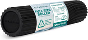 Oceanfoam Tidal Roller - Natural - Muscle Massage Foam Roller for Back Pain & Stretching - Firm and Ergonomic Wide Wave Textured - Yoga, Athletics, & Wellness - Full Size, 20" x 5"