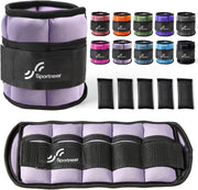 Sportneer Adjustable Ankle Weights 1 Pair 2 4 6 8 10 Lbs Leg Weight Straps for Women Men, Weighted Ankle Weights Set for Gym,Fitness, Workout,Walking, Jogging,1-5 lbs Each Ankle, 1 Pair 2-10 lbs