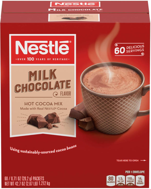 Nestle Hot Cocoa Mix, Rich Chocolate with Mini Marshmallows, 0.71-Ounce Packages, 50 Count