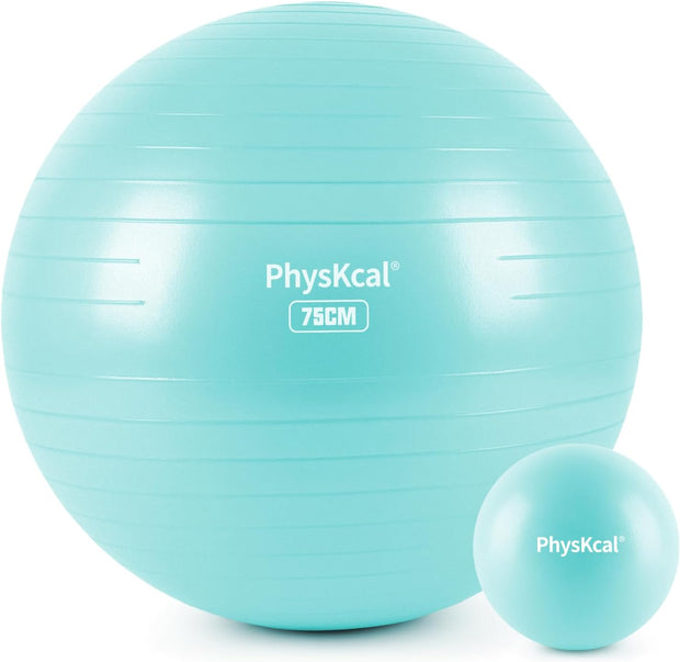 Yoga Ball for Exercise, Pilates Set, 4 Sizes Fitness Ball for Workout, Birthing, Pregnancy, Physical Therapy- Pump Included