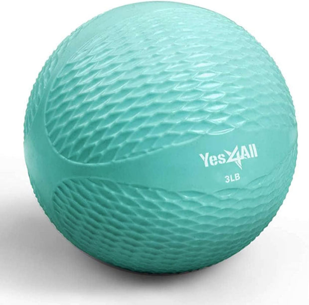 Yes4All Weighted Toning Balls for Exercise, Soft Medicine Balls for Exercise, Pilates, Yoga, Balance, Flexibility, 2-10lbs