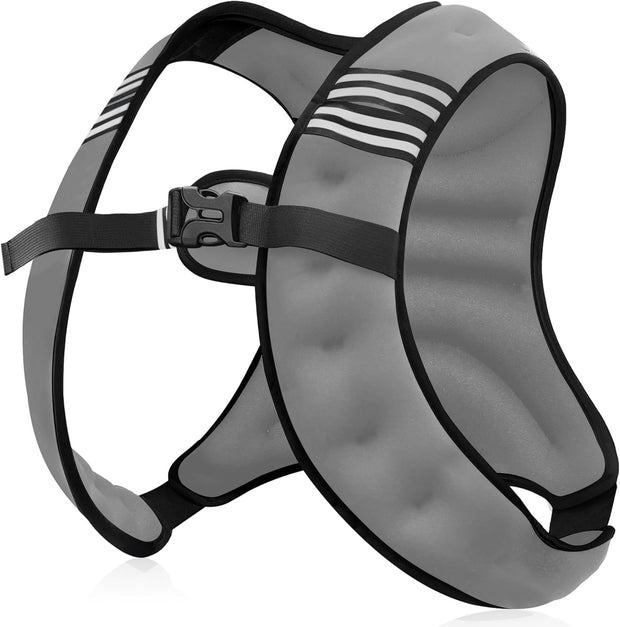 Weighted Vest Men or Women - 5/10/15/20/25/30lbs Weights with Reflective Stripe, Weighted Vest for Workout Equipment for Strength Training Running - Walking Weight Loss