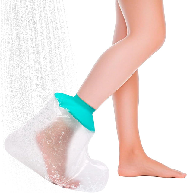 Waterproof Leg Cast Cover for Showering, Reusable Shower Sleeve for Lower Leg After Surgery, Watertight Non-Slip Adult Fracture Protector Bag, Water Proof Medical Covers for Calf/Ankle/Wound/Bandages