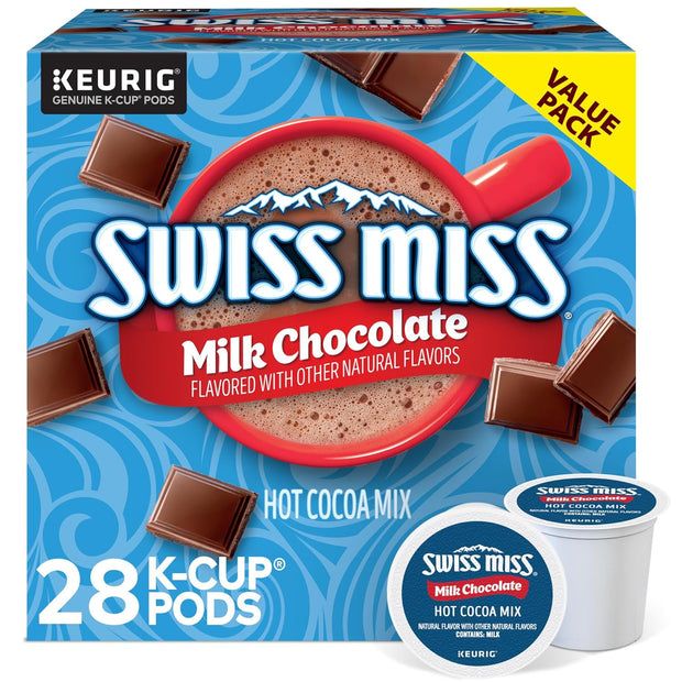Swiss Miss Milk Chocolate Hot Cocoa, Single-Serve Keurig K-Cup Pods, Hot Chocolate, 44 Count