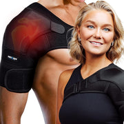 ZENKEYZ Shoulder Brace for Women & Men Rotator Cuff Support, Neoprene Stabilizer with Hot Cold Pack Pocket - Adjustable Arm Sling Shoulder Immobilizer, Left Right (Black, L/XL)