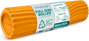 Oceanfoam Tidal Roller - Natural - Muscle Massage Foam Roller for Back Pain & Stretching - Firm and Ergonomic Wide Wave Textured - Yoga, Athletics, & Wellness - Full Size, 20" x 5"