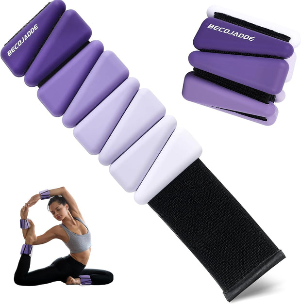 Wrist Weights for Women At Home Ankle Weights Set of 2 (1 lb /2 Lbs Each) Adjustable Weighted Wristbands Arm Leg Weights for Women Men Suitable for Walking Swimming Running Pilates Yoga Gym