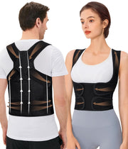 URSEXYLY Back Brace Posture Corrector for Women and Men, Breathable Shoulder Brace, Upper and Lower Back Pain Relief, Adjustable Full Back Support(Medium,Black)