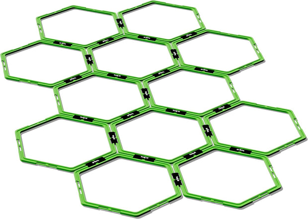 Yes4All Hex Agility Rings/Speed Rings with Carrying Bag – Hexagon Rings, Agility Hurdles for Agility Footwork Training