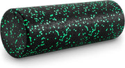 ProsourceFit High Density Foam Rollers 12 - inches Long, Firm Full Body Athletic Massage Tool for Back Stretching, Yoga, Pilates, Post Workout Muscle Recuperation, Black/Green
