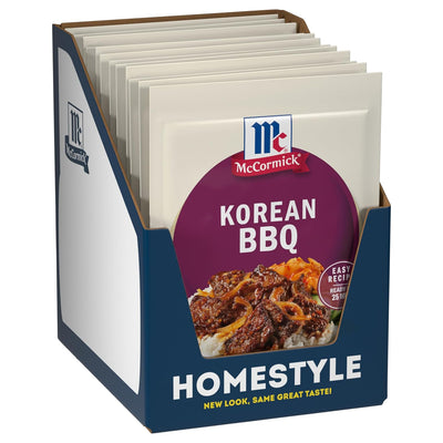 McCormick Seasoning Mix, Korean BBQ, For Sweet & Savory Korean BBQ Steak in Just 25 Minutes, 1.12 oz (Pack of 12)