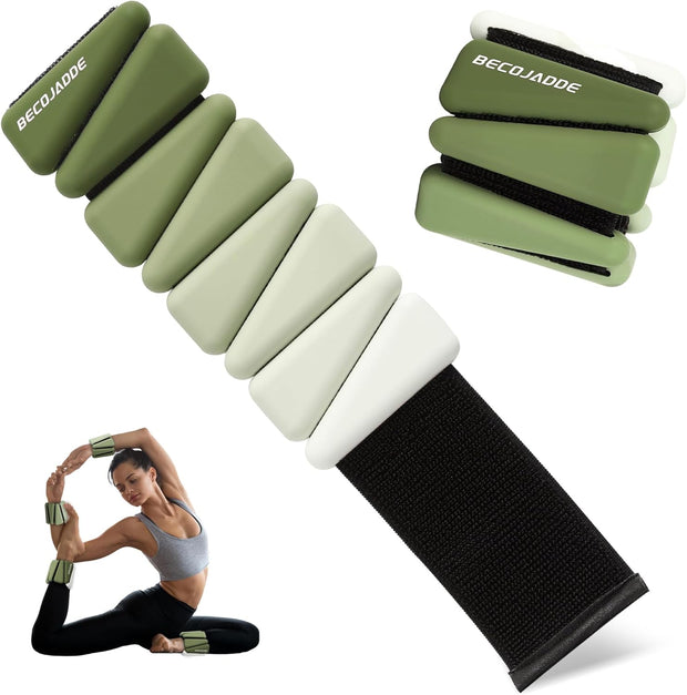 Wrist Weights for Women At Home Ankle Weights Set of 2 (1 lb /2 Lbs Each) Adjustable Weighted Wristbands Arm Leg Weights for Women Men Suitable for Walking Swimming Running Pilates Yoga Gym