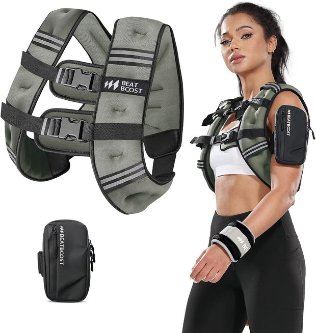 Weighted Vest Woman 5 12 15 20 25 30 lb Weight Vest with Ironsand for Walking Strength Training Running Workout