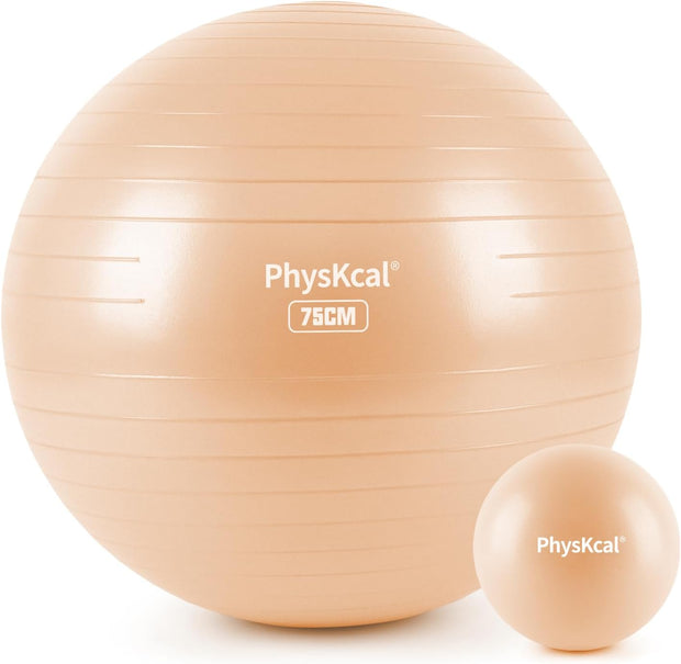 Yoga Ball for Exercise, Pilates Set, 4 Sizes Fitness Ball for Workout, Birthing, Pregnancy, Physical Therapy- Pump Included