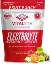 Vitalyte Electrolyte Powder Drink Mix, Isotonic Electrolyte Hydration Mix, Gluten Free Post Workout Powder Mix, Pack of 1, 35 oz., Cranberry Frost Flavor