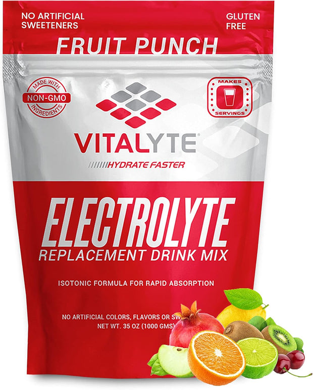 Vitalyte Electrolyte Powder Drink Mix, Isotonic Electrolyte Hydration Mix, Gluten Free Post Workout Powder Mix, Pack of 1, 35 oz., Cranberry Frost Flavor