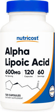 Nutricost Alpha Lipoic Acid 600mg Per Serving, 240 Capsules - Gluten Free, Vegetarian Capsules, Soy Free & Non-GMO