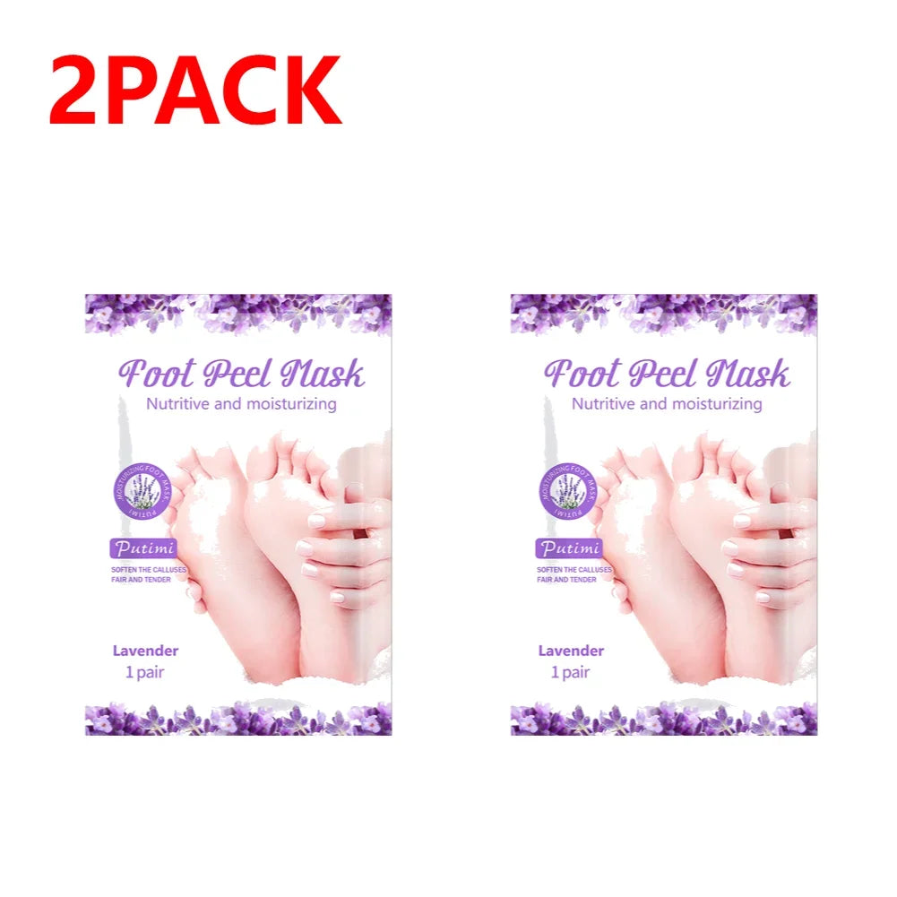 2-10PCS Exfoliating Foot Mask Foot SPA Pedicure Socks Remove Dead Skin Whitening Heels Feet Peeling Anti-Cracked Foot Skin Care