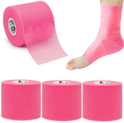 OK TAPE Pre Wrap Tape (4-Rolls) - Athletic Foam Underwrap for Sports, Protect for Ankles Wrists Hands and Knees, 2.75 Inches x 30 Yards - Black/Pink/Beige/White