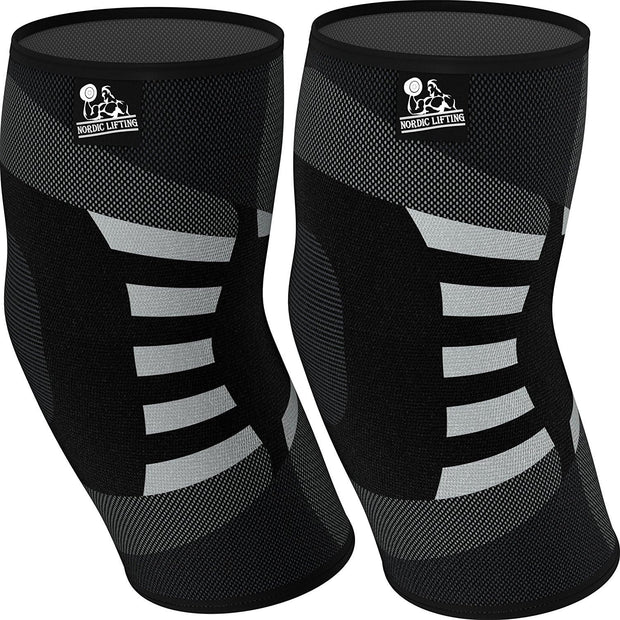 Nordic Lifting Elbow Compression Sleeves (1 Pair) – Support for Pain Relief, Tendonitis, Golfer’s & Tennis Elbow Recovery