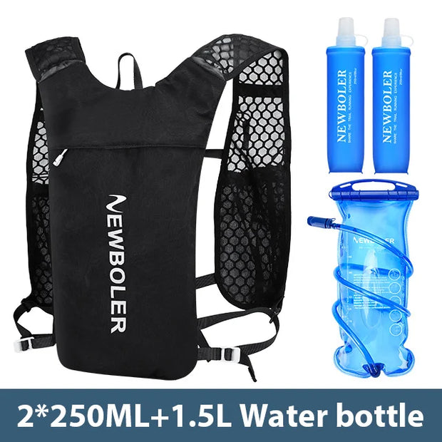 NEWBOLER Breathable Hydration Vest Trail Running Backpacks Lightweight Cycling Run Jogging Marathon Backpack Riding Climbing Bag