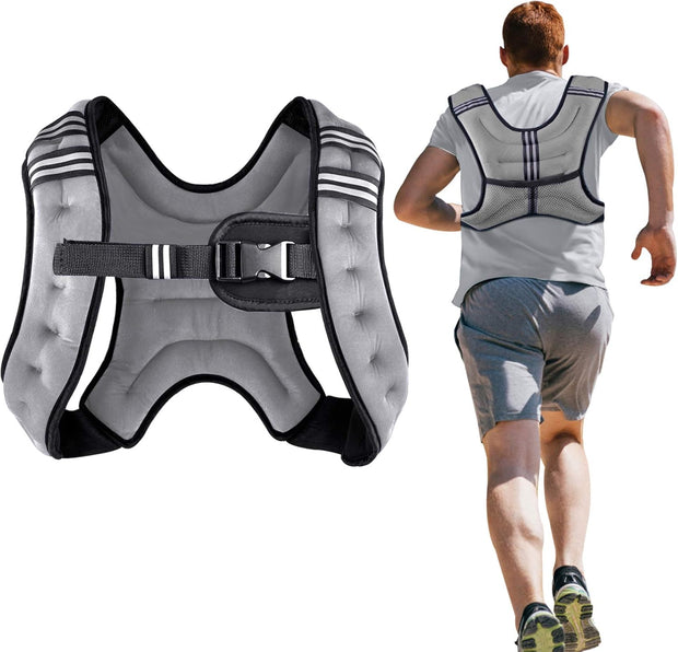 Weighted Vest Weight Vest for Men Women Kids Weights Included, Body Weight Vests Adjustable for Running, Training Workout, Jogging, Walking