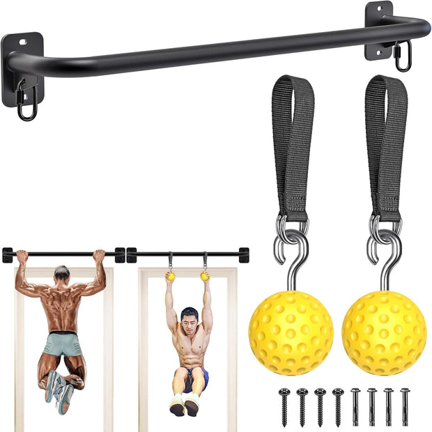 SELEWARE Heavy Duty Welded Pull Up Bar, Versatile Doorway Wall Mount, Joist Mounted, and Ceiling Mounted Chin Up Bars, Thick Metal Sturdy Construction for Full Body Workouts Support 500 lbs