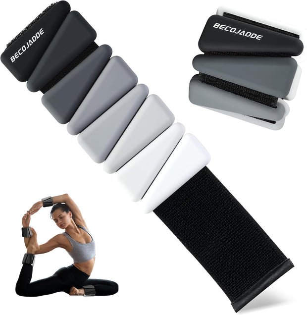Wrist Weights for Women At Home Ankle Weights Set of 2 (1 lb /2 Lbs Each) Adjustable Weighted Wristbands Arm Leg Weights for Women Men Suitable for Walking Swimming Running Pilates Yoga Gym