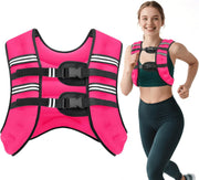 Weighted Vest for Woman Men, 6lb/8lb/12lb/16lb/20lb/30lb Weight Vest with Reflective Stripe, Weight Vests Adjustable for Walking, Weight Loss, Training, Running