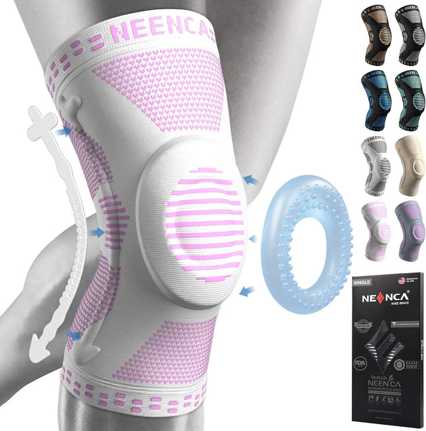 NEENCA Professional Knee Brace for Pain Relief, Medical Knee Support with Patella Pad & Side Stabilizers, Compression Knee Sleeve for Meniscus Tear, ACL, Joint Pain, Runner, Workout - FSA/HSA Eligible