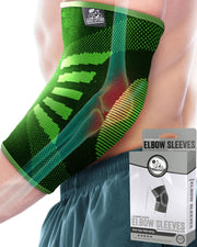 Nordic Lifting Elbow Compression Sleeves (1 Pair) – Support for Pain Relief, Tendonitis, Golfer’s & Tennis Elbow Recovery