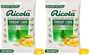 Ricola Max Honey Lemon Throat Care Large Bag | Cough Suppressant Drops | Dual Action Liquid Center | Soothing Long-Lasting Relief - 34 Count (Pack of 1)
