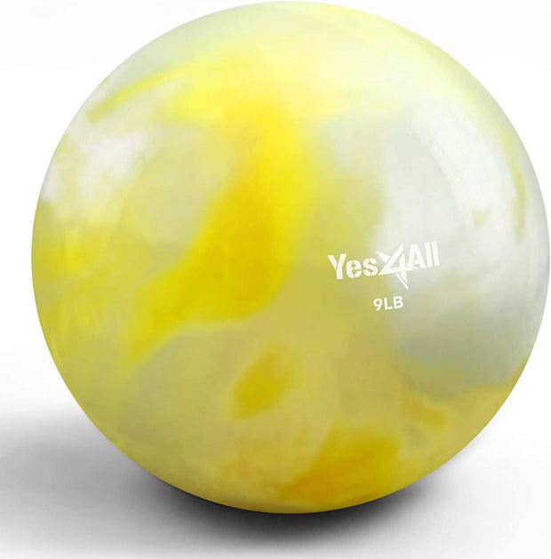 Yes4All Weighted Toning Balls for Exercise, Soft Medicine Balls for Exercise, Pilates, Yoga, Balance, Flexibility, 2-10lbs